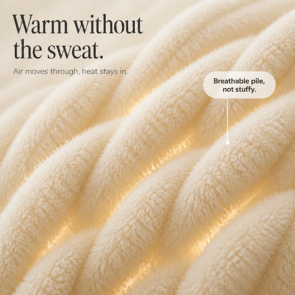 Women Cable Textured Fuzzy Hoodie Sweatpants Set