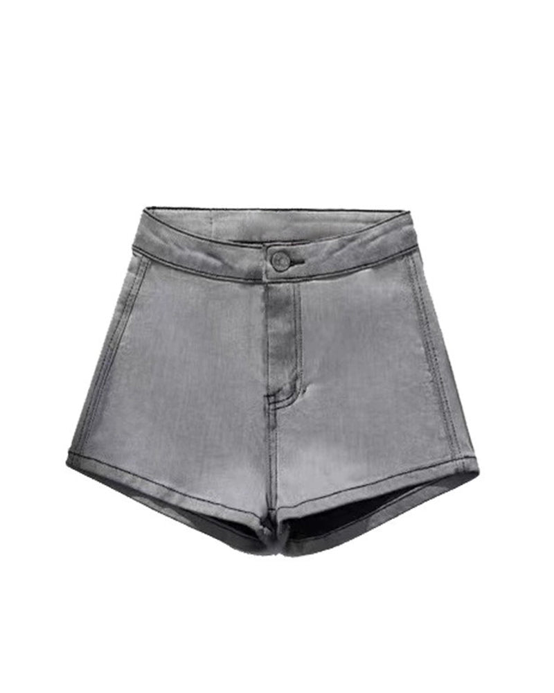 Women's High Waist High Elastic Denim Shorts Sexy Hip