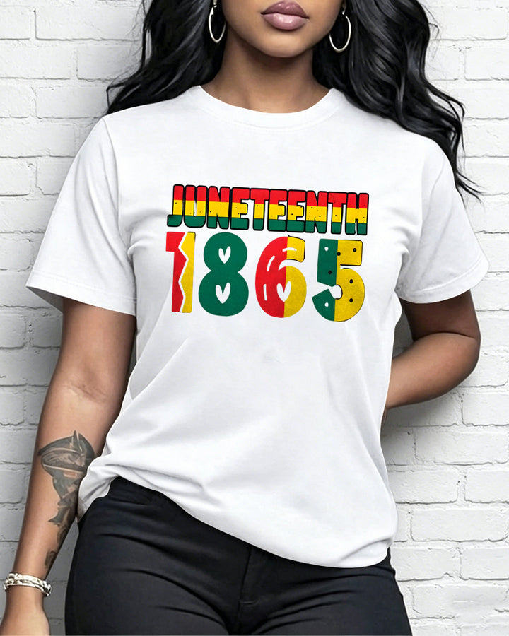100% Cotton Remembering My Ancestors Juneteenth Crew Neck Short Sleeve Tshirt