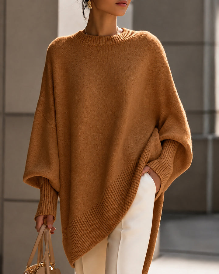 Crew Neck Pullover Loose Knit Sweater