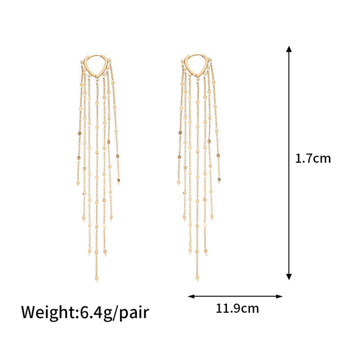 Women's Long Sequin Tassel Earrings