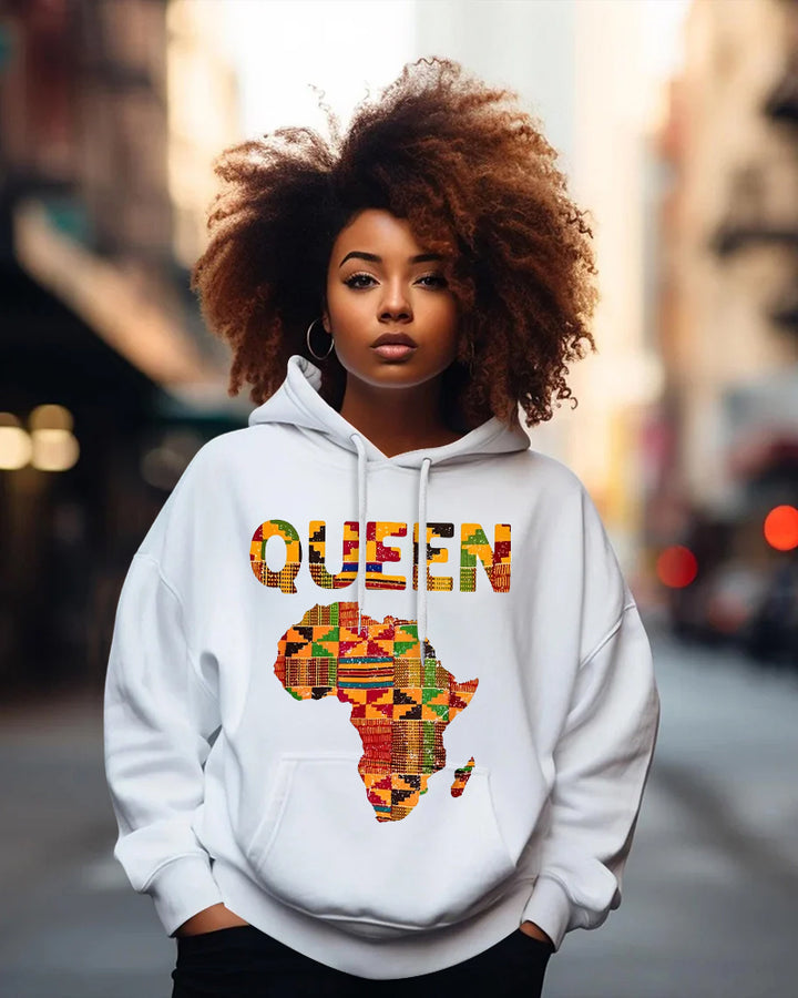African Map Queen Long-sleeved Hoodies