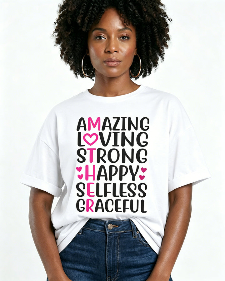 100% Cotton Black Mothers Matter Crew Neck Short Sleeve Tshirt