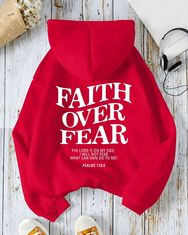 Faith Over Fear Long Sleeve Hoodies