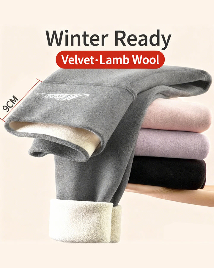 High-waisted Lamb Velvet Plus-size Thermal Pants