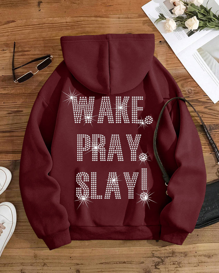 Wake Pray Slay Long Sleeve Hoodies