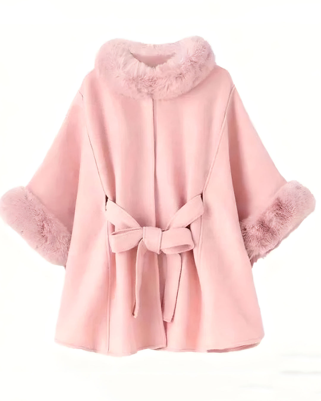 Imitation Lazy Rabbit Fur Collar Shawl Cloak Warm Coat Cloak