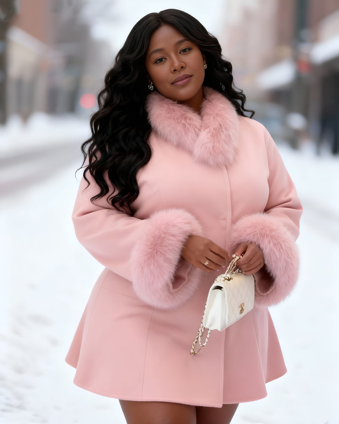 Imitation Lazy Rabbit Fur Collar Shawl Cloak Warm Coat Cloak