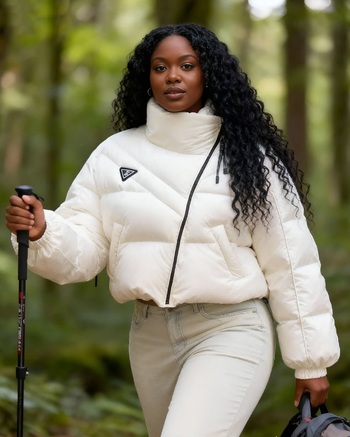 Short Personalized Irregular Cotton-padded Jacket Loose Thickened Cotton-padded Jacket