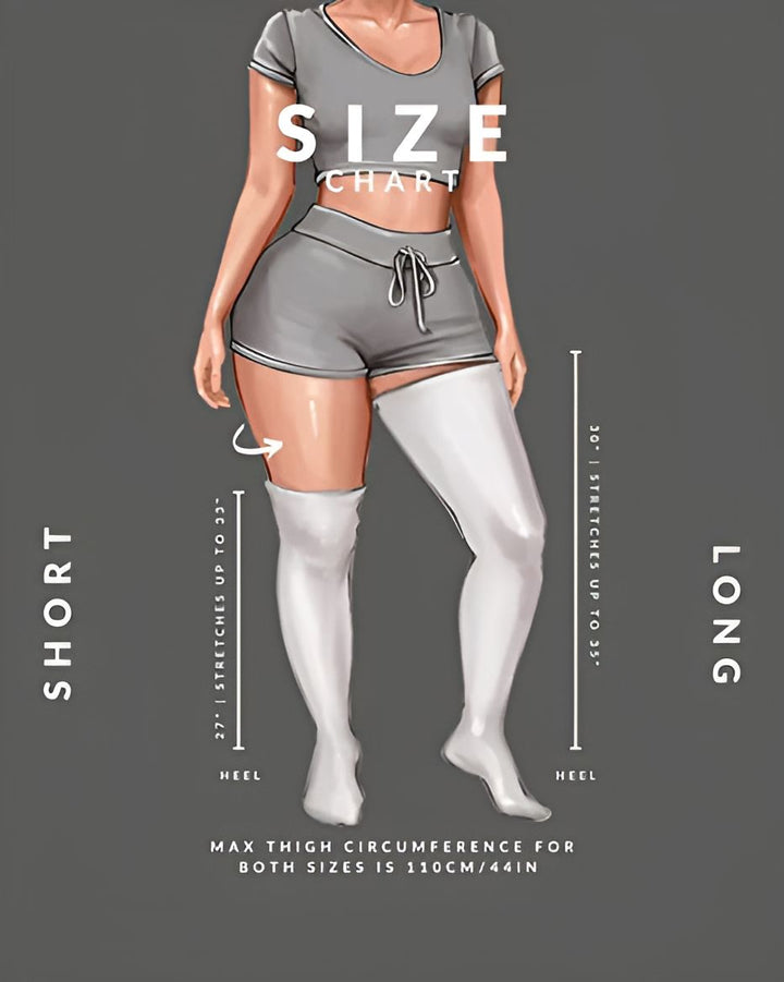 Plus Size Women's Extra Long Thigh High Stripes Socks