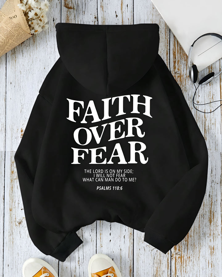 Faith Over Fear Long Sleeve Hoodies