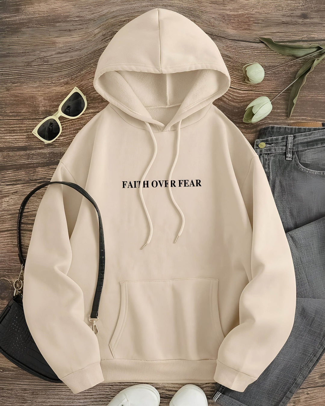 Faith Over Fear Long Sleeve Hoodies