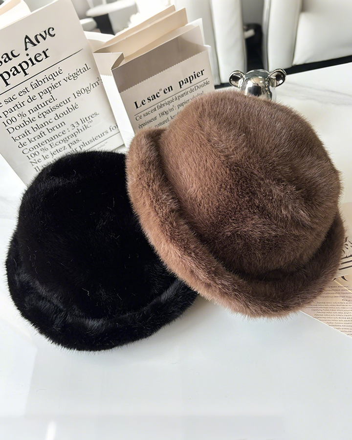 Faux Mink Fur Thickened Cold-proof Bucket Hat