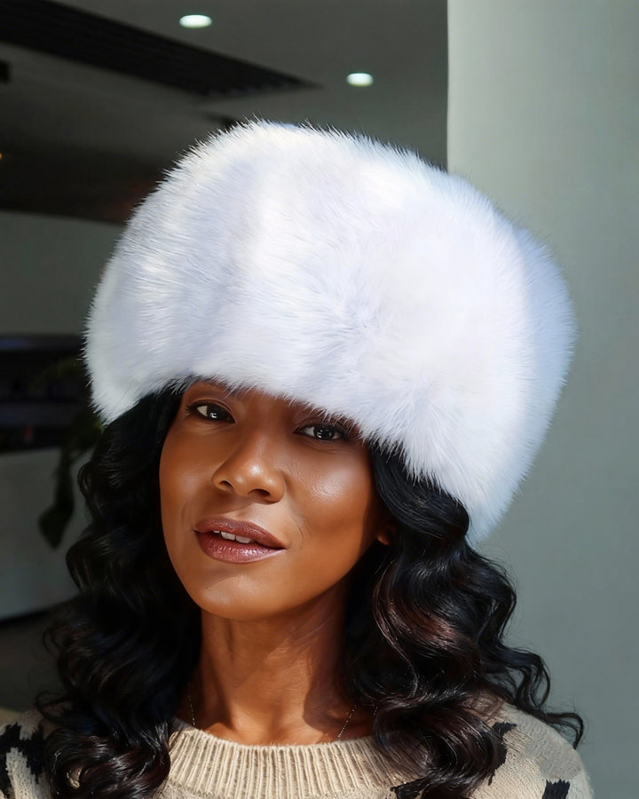 Faux Fox Fur Thermal Dome-shaped Beanie
