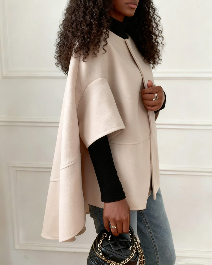 Cape Cape Midi Cardigan Jacket Plaid Coat