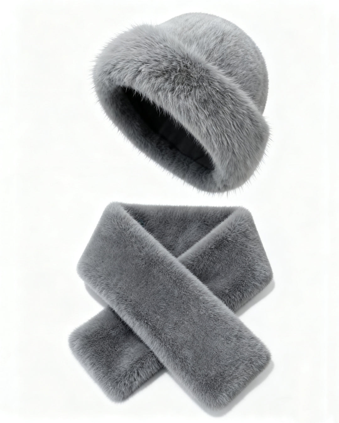 2pcs Outdoor Casual Outfit - Neck Warmer And Mongolian Style Hat