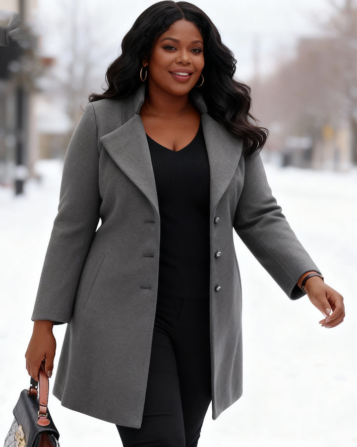 Slim Fit Mid-length Woolen Coat