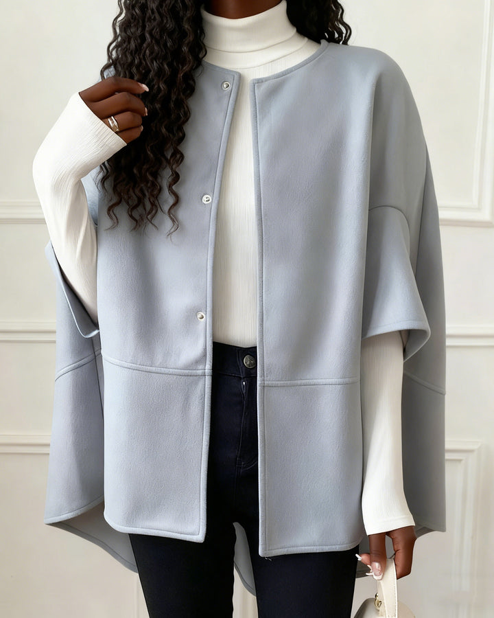 Cape Cape Midi Cardigan Jacket Plaid Coat