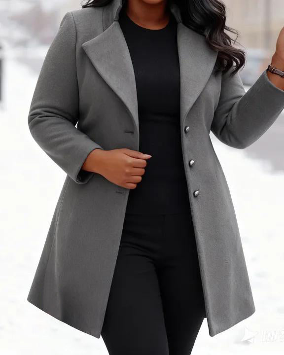 Slim Fit Mid-length Woolen Coat