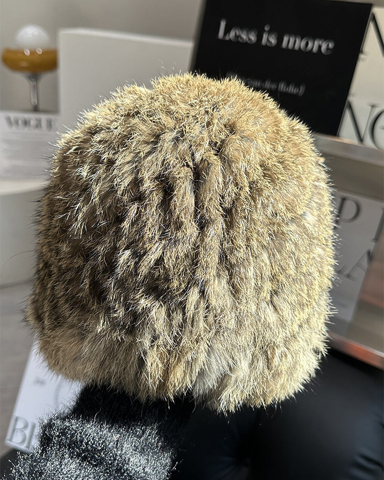 Autumn/Winter Thickened Rabbit Fur Bucket Hat
