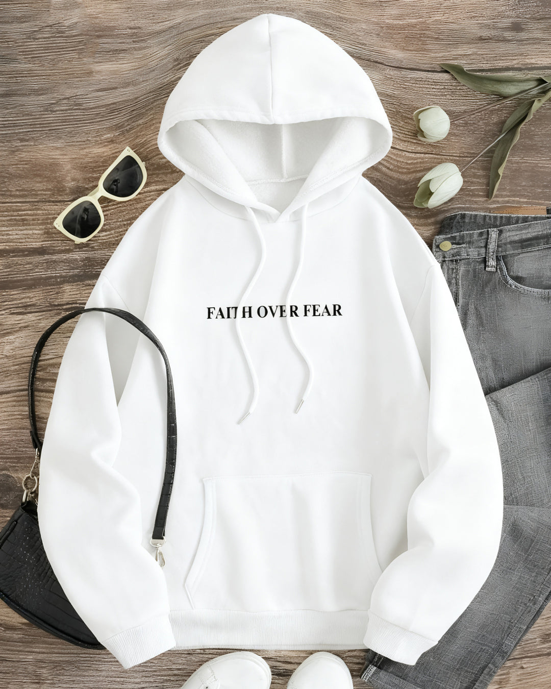 Faith Over Fear Long Sleeve Hoodies