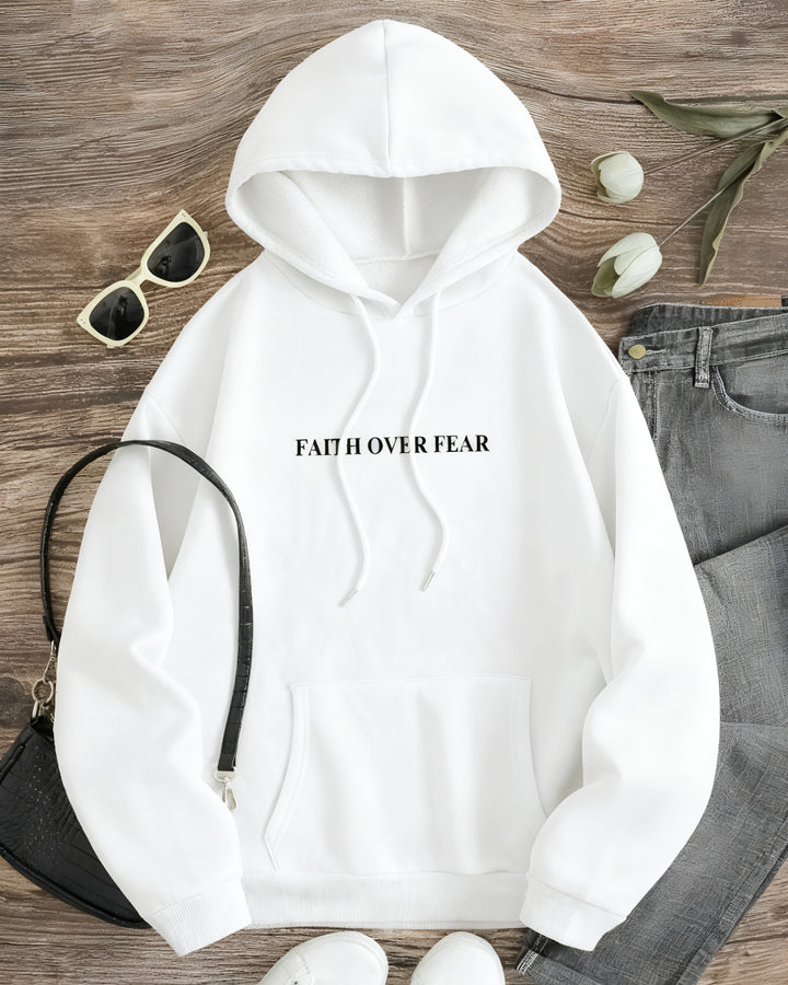 Faith Over Fear Long Sleeve Hoodies