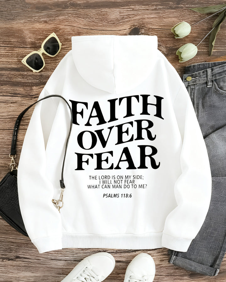 Faith Over Fear Long Sleeve Hoodies