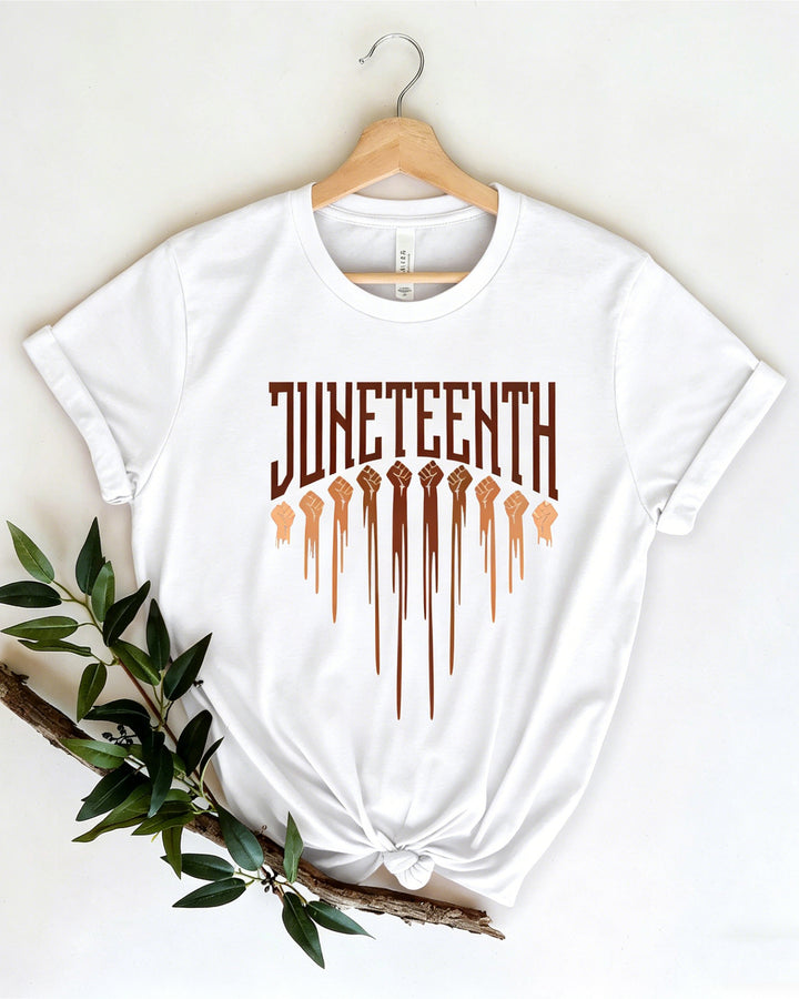 Juneteenth Different Races Skin Crew Neck Short Sleeve Tshirt
