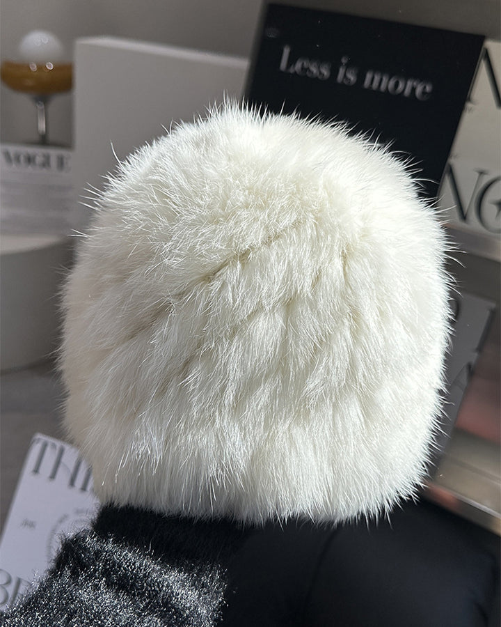 Autumn/Winter Thickened Rabbit Fur Bucket Hat
