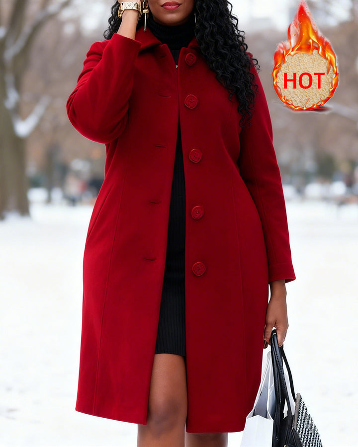 Women's Mid-length Slim-fit Woolen Coat