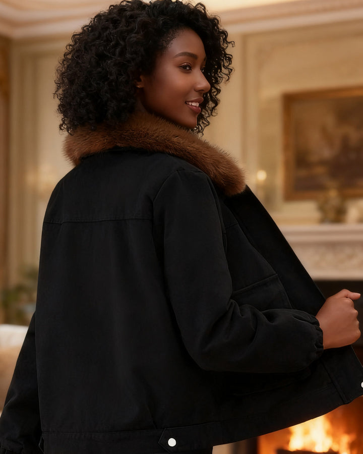 Short Pike Coat Cotton-padded Coat Cotton-padded Coat Fleece-lined Thickened Winter Clothes