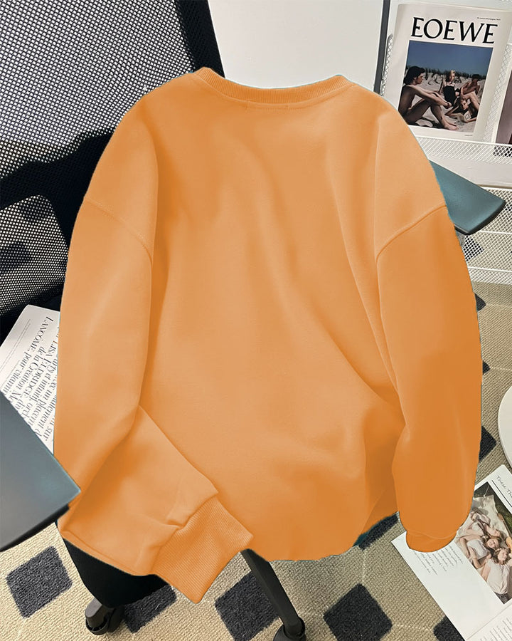 Thankful Grateful Blessed Print Crewneck Long Sleeve Sweatshirt