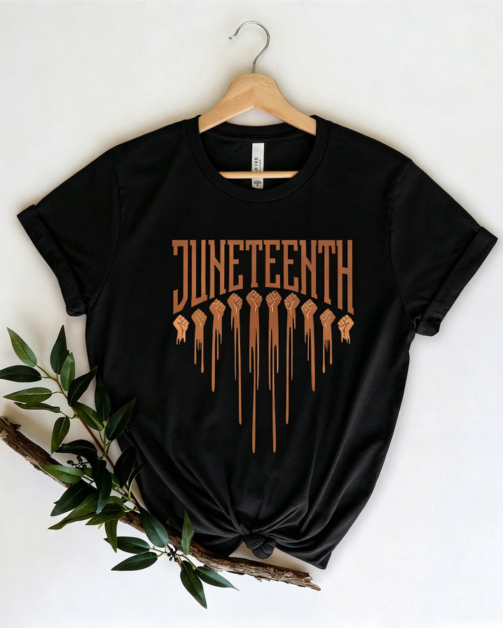Juneteenth Different Races Skin Crew Neck Short Sleeve Tshirt