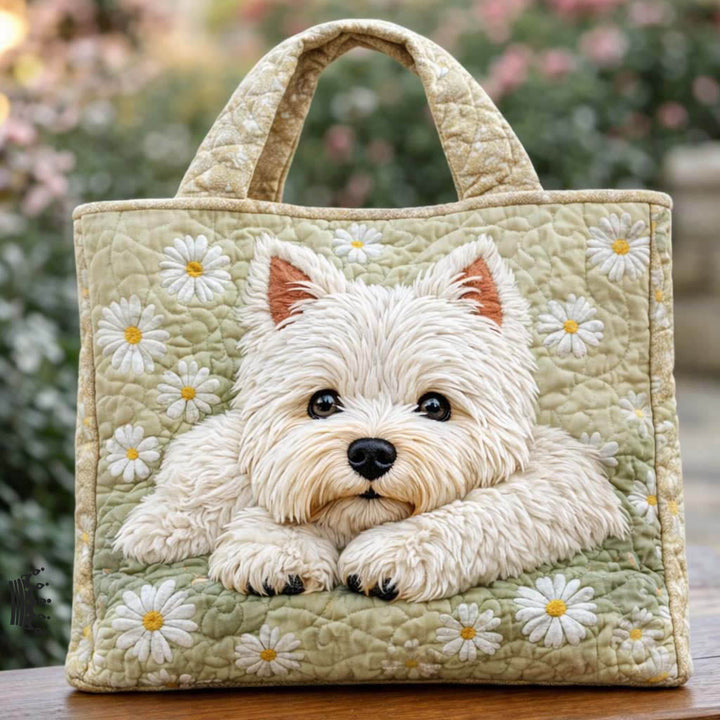 Daisy Westie Dream Quilted Tote Bag GFTOHD13528