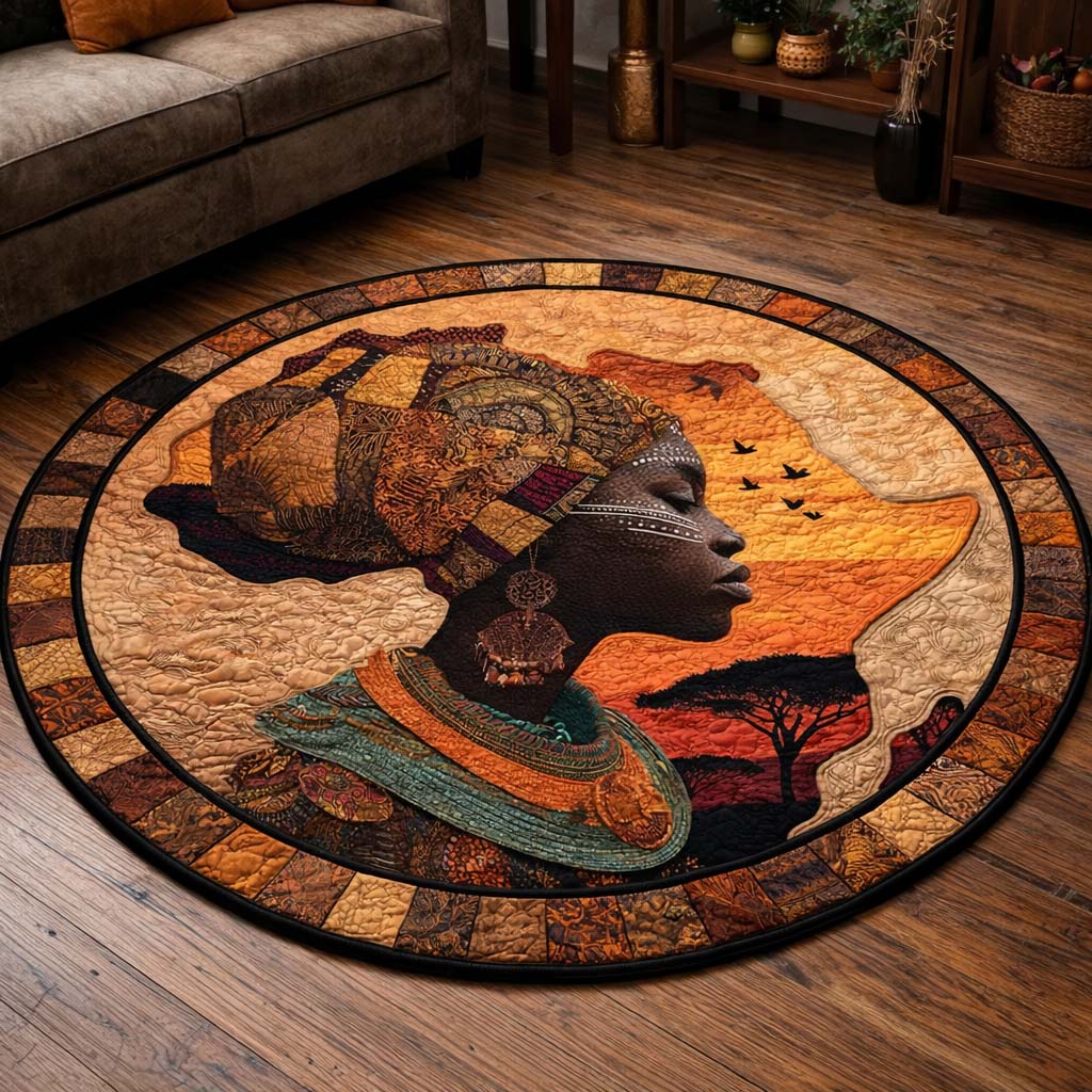 Golden Queen Quilted Round Mat GFTOHD14041