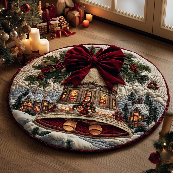 Winter Chime Quilted Round Mat GFTOQA30