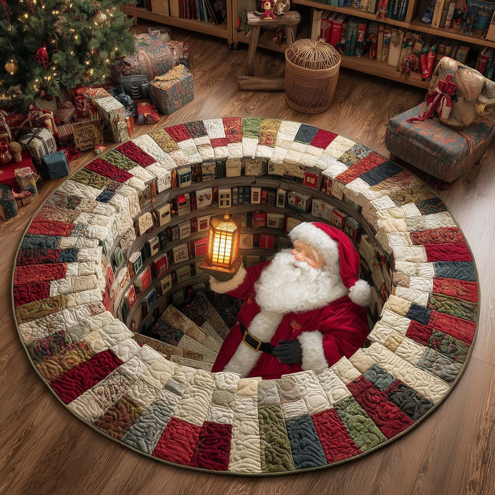 Santa Quilted Round Mat GFTOQA376