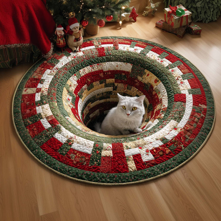 Cat Quilted Round Mat