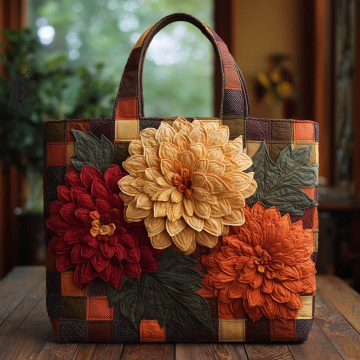 Dahlia Patchwork Quilted Tote Bag GFTOYC2863