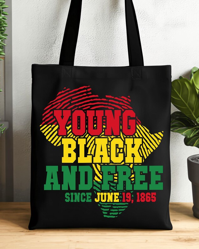 Juneteenth 1865  Human Rights Zipper Canvas Tote Bag