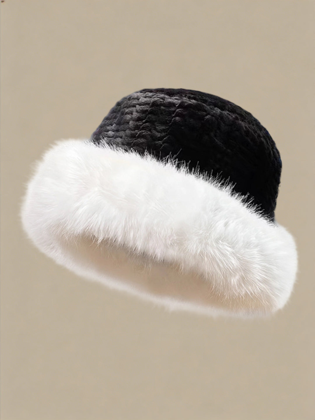 Autumn And Winter Furry Plush Cap Outdoor Furry Fashion Cap Fleece-lined Thickened Fisherman Hat