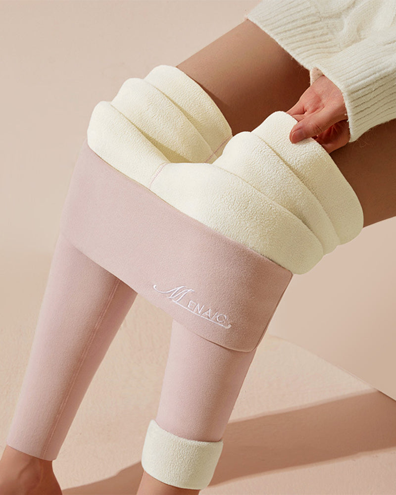 High-waisted Lamb Velvet Plus-size Thermal Pants