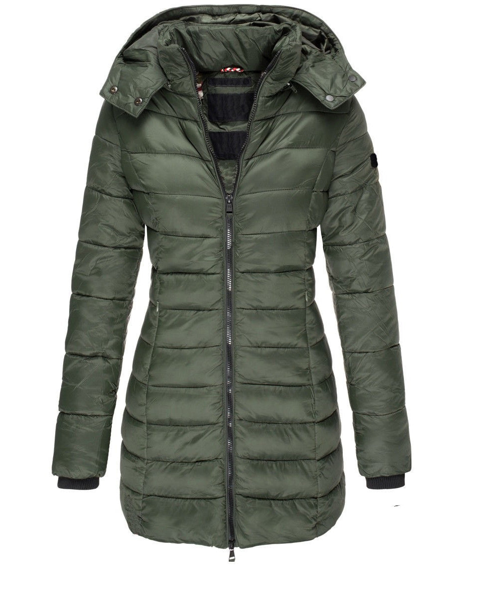 Women's Women's Mid-length Slim-fit Warm Down Cotton-padded Coat