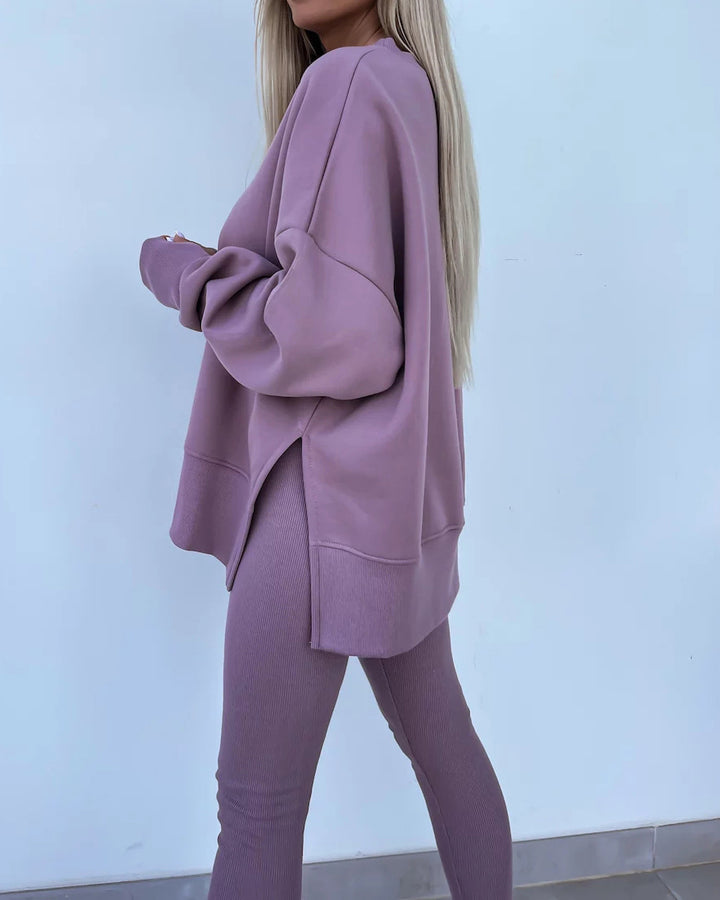 Casual Tight Pants Loose Sweat Set