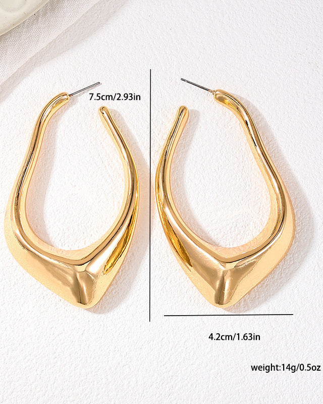 Minimalist Teardrop Geometric Irregular Earrings