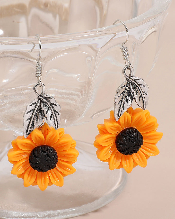 Vintage Sunflower Bohemian Earrings