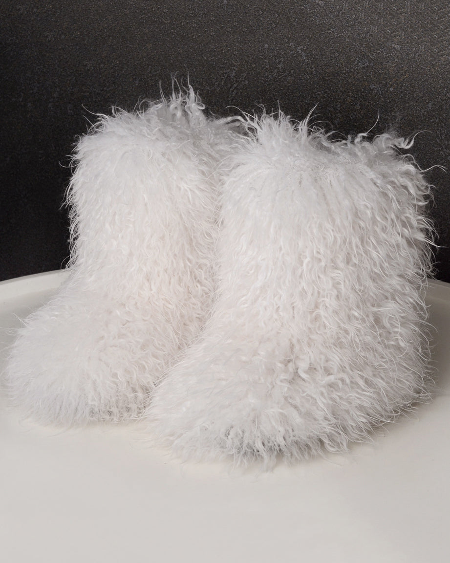 Hight Quality Imitation Tan Sheep Fur Imitation Fur Fur Snow Boots