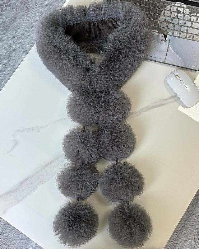 Magnetic Suction Imitation Fox All-match Scarf Light Luxury Shawl Plush Scarf
