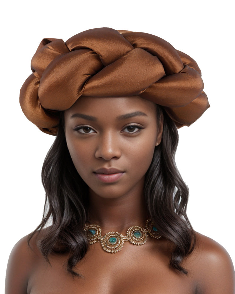 Solid Color Sponge Braided Headband