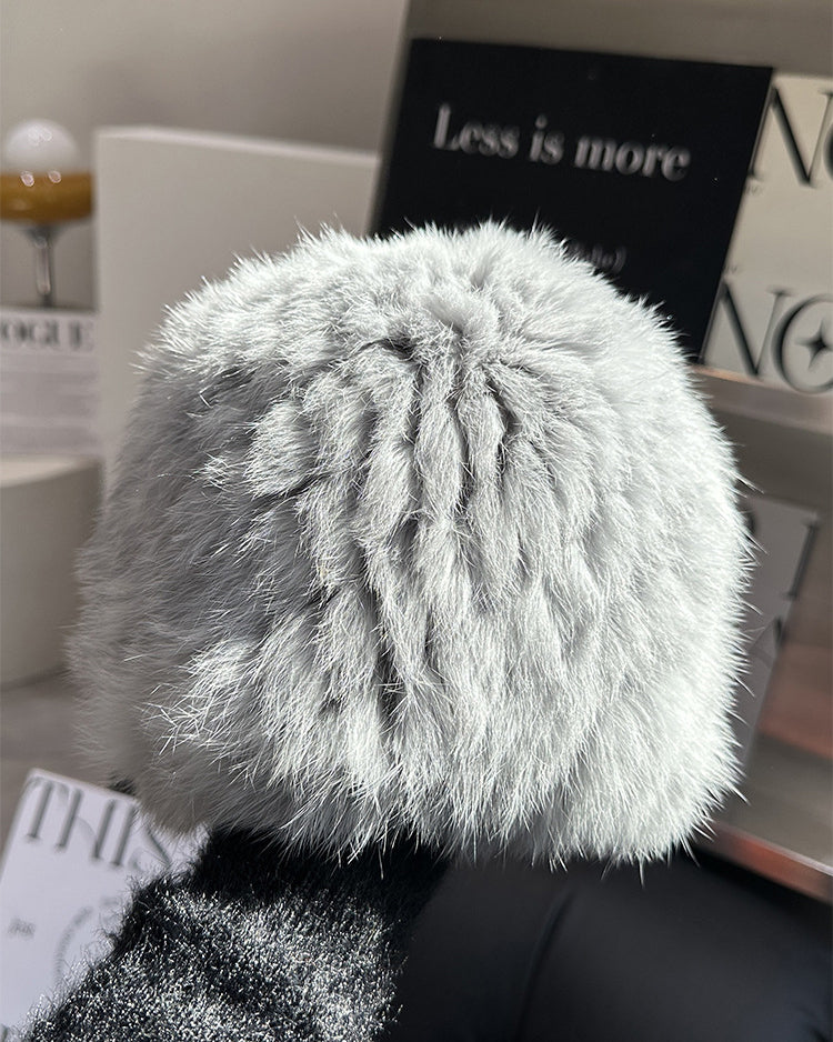 Autumn/Winter Thickened Rabbit Fur Bucket Hat